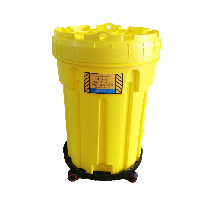 30Gallon di chuyển rò rỉ khẩn cấp xôKIT103 Thùng kín chất độc hại với khung ròng rọc Thu thập thùng